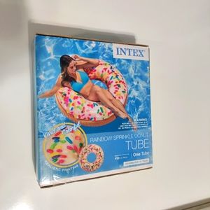 Pool Rainbow Sprinkle Doughnut Tube